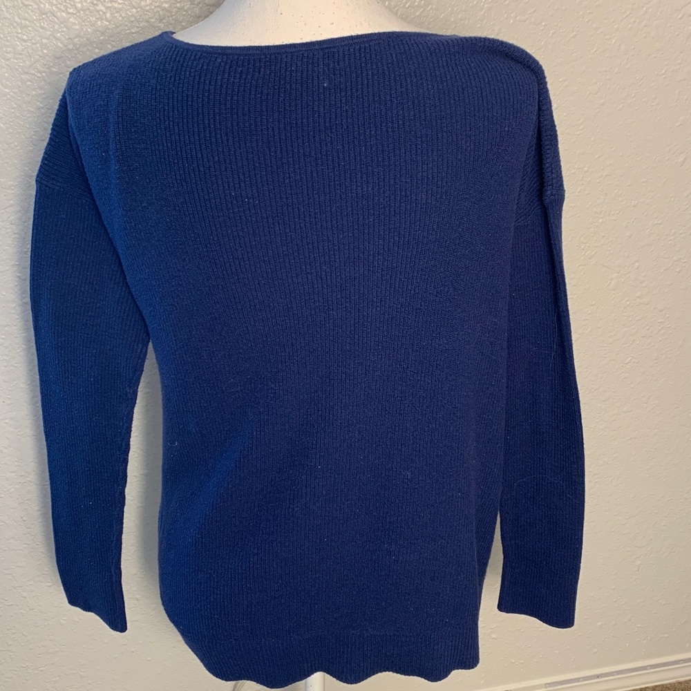 Banana Republic Bright Navy Knit sweater size medium - Picture 6 of 9
